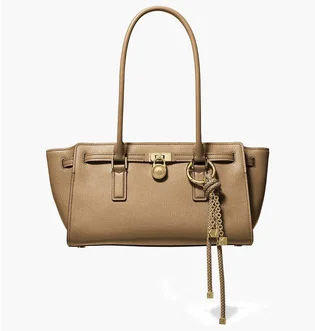 Сумка женская Michael Kors Hamilton Moderne Small Leather Satchel Brown 30F5GNXT0L-HUSK-126253