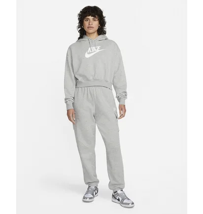 Худи женское Nike Sportswear Club Fleece Crop Hoodie Grey Dq5850-063