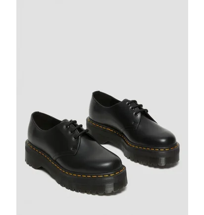 Туфли женские Dr. Martens 1461 Quad Platform Polished Smooth Black 25567001