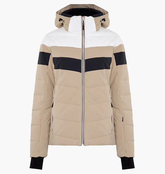 Куртка женская CMP Jacket Zip Hood Mechanical Str Beige 34W4586-A435