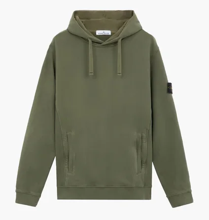 Худи мужское Stone Island Logo Patch Drawstring Olive 811560820-V0059