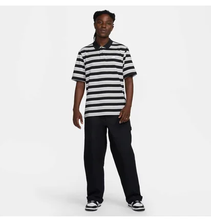 Поло чоловіче Nike Club Striped Polo Shirt Black/White FN3896-010