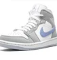 Кроссовки женские Air Jordan Wmns 1 Mid White/Grey BQ6472-105