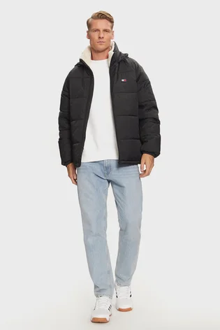 Куртка мужская Tommy Jeans Comfort Fit Hooded Zippered Coat Black DM0DM20003-BDS