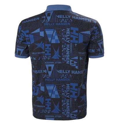Поло мужское Helly Hansen Newport Polo Black/Blue 34304-585