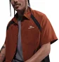 Рубашка унисекс Nike Sb Dri-Fit Woven Short-Sleeve Bowler Shirt Brown HJ2958-245