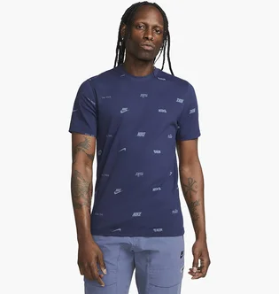 Футболка мужская Nike Club Allover Print T-Shirt Blue FD1279-410