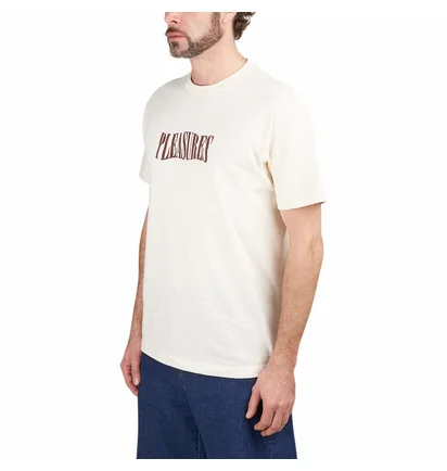Футболка чоловіча Pleasures Party Logo T-Shirt Beige P21SU051-CREAM
