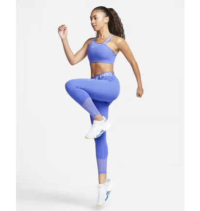Легінси жіночі Nike Pro Mid-Rise Full-Length Leggings Light Blue FB5687-413