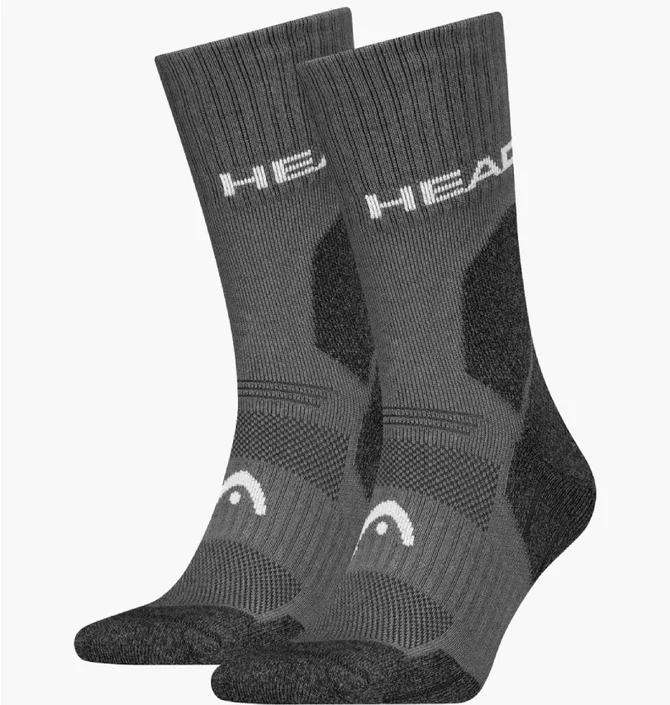 Шкарпетки чоловічі HEAD Hiking All Climates Crew Grey (2 пари) 701229024-002