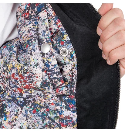 Бомбер чоловічий Medicom Adam Et Rope X Jackson Pollock Studio Splash Jacket Black GML-MA-1-JACKET