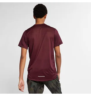 Футболка мужская Nike Dri Fit Miler Running Top Ss Bordo AJ7565-681