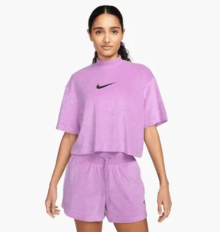 Футболка женская Nike Nsw Mock Ss Tee Trry Ms Violet FJ4894-532