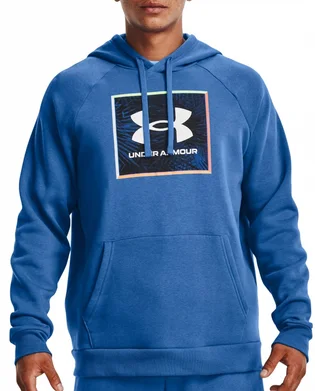Худи мужское Under Armour Hooded Sweatshirt Rival Fleece Graphic Blue 1370349-474