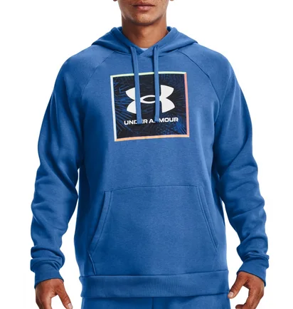 Худи мужское Under Armour Hooded Sweatshirt Rival Fleece Graphic Blue 1370349-474