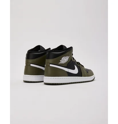 Кроссовки мужские Air Jordan 1 Mid Black/Olive DQ8426-092