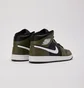 Кроссовки мужские Air Jordan 1 Mid Black/Olive DQ8426-092