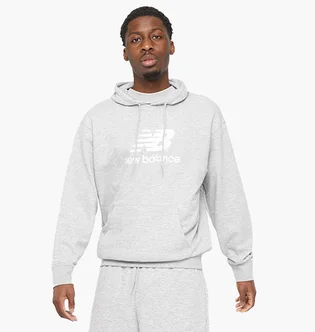 Худи мужское New Balance Stacked Logo French Terry Hoodie Grey MT41501