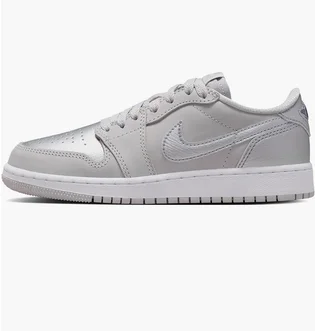 Кроссовки детские Air Jordan 1 Retro Low Og Silver Grade School Lifestyle Shoe Grey CZ0858-002