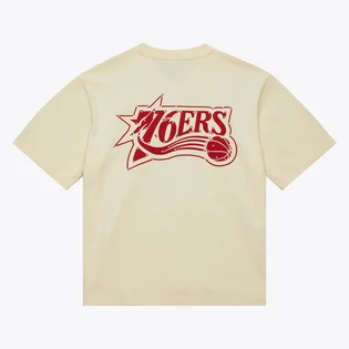 Футболка унисекс Mitchell & Ness Nba Melody Eshani Short Sleeve Tee Philadelphia 76Ers Beige 201315904