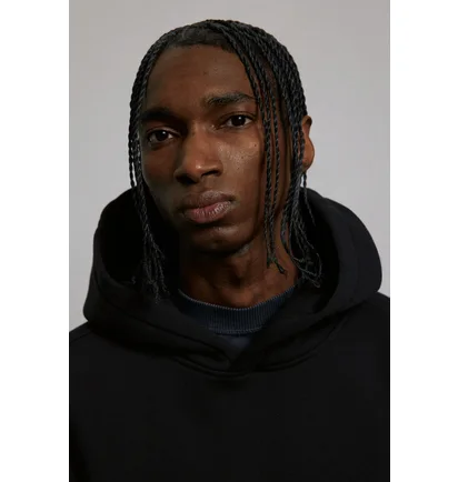Худи мужское H&M Met Print - Loose Fit Black 1262288001