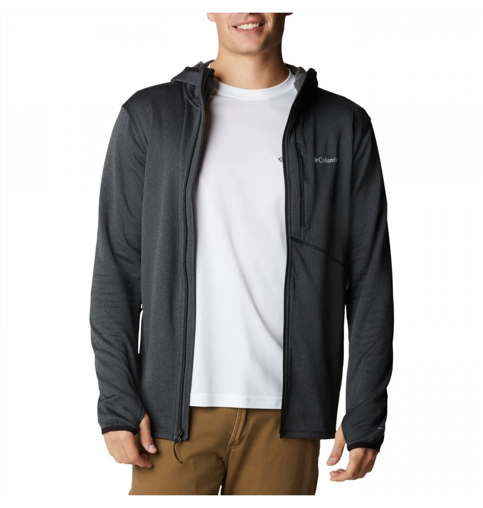 ᐉ Куртка чоловіча Columbia Park View Fleece Full Zip Hoodie Black