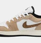 Кросівки дитячі Air Jordan 1 Low Se Brown Elephant Gs White/Brown DZ5368-201