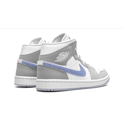 Кроссовки женские Air Jordan Wmns 1 Mid White/Grey BQ6472-105