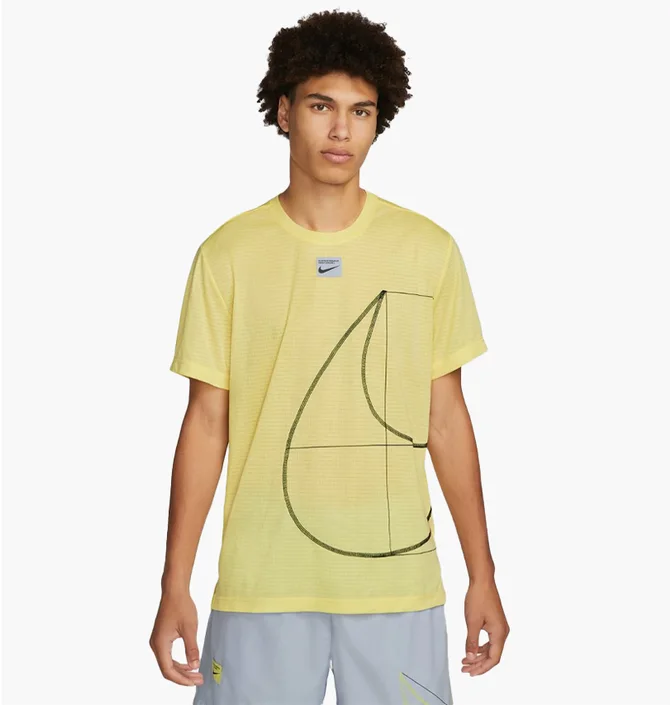 Футболка мужская Nike Df Q5 Ss Top Yellow DQ6626-706