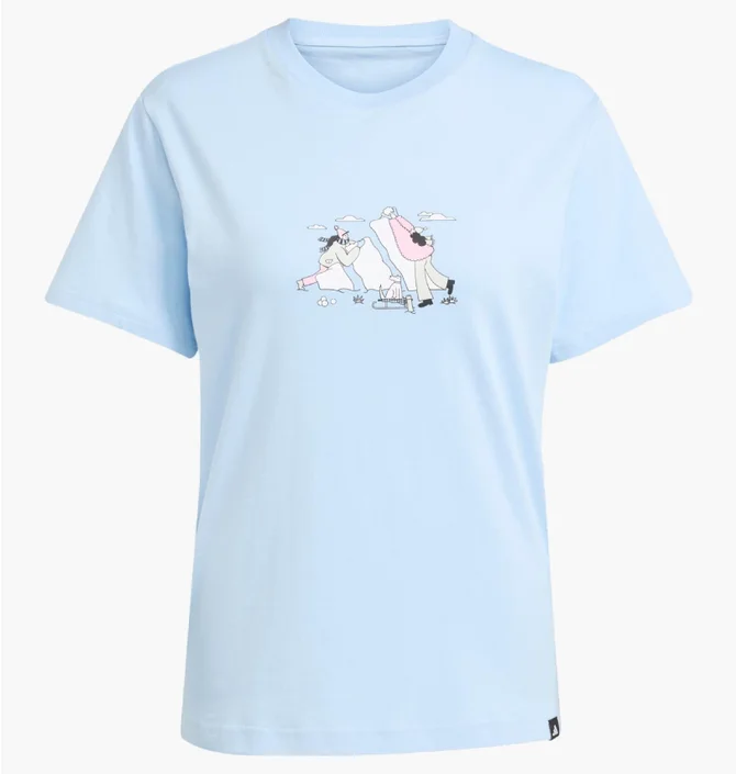 Футболка женская Adidas Doodle Hunt Light Blue JM4383