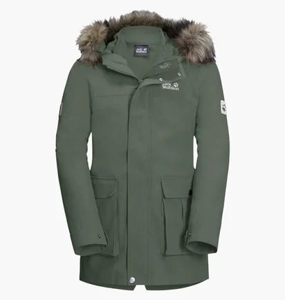Парка дитяча Jack Wolfskin Elk Island 3In1 Olive 1606743-5032