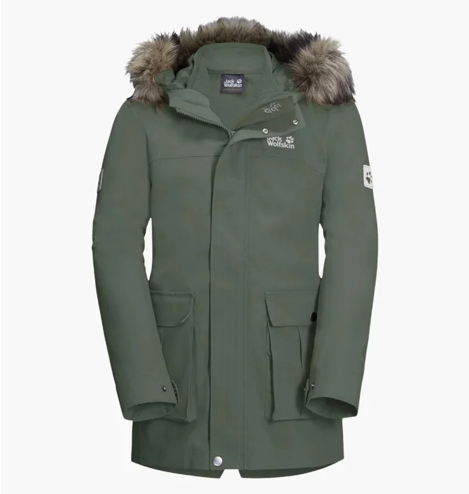 Парка дитяча Jack Wolfskin Elk Island 3In1 Olive 1606743-5032
