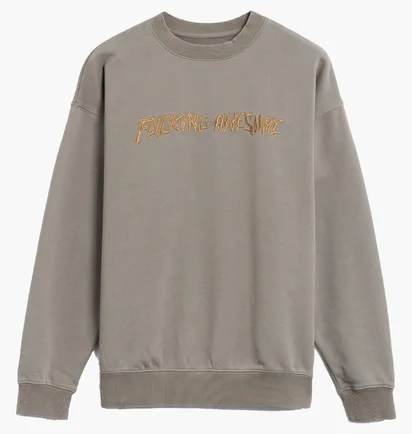 Світшот чоловічий Fucking Awesome Distressed Stamp Crew Beige PN25324