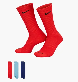 Носки унисекс Nike Evry Plus Cush Crew Multi (3 пары) SX6888-925