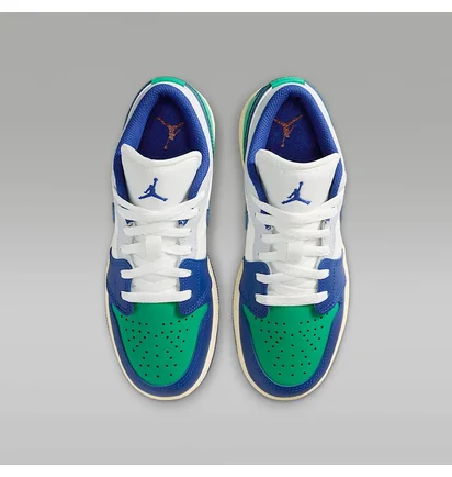 Кроссовки детские Air Jordan 1 Low Big Kids Blue/Green 553560-147