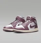 Кросівки жіночі Air Jordan 1 Mid Shoes White/Bordo BQ6472-050