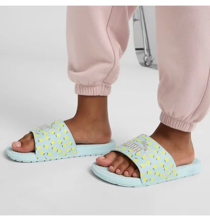 Тапочки дитячі Puma Cool Cat 2.0 Lemon Slides Turquoise 395655-02
