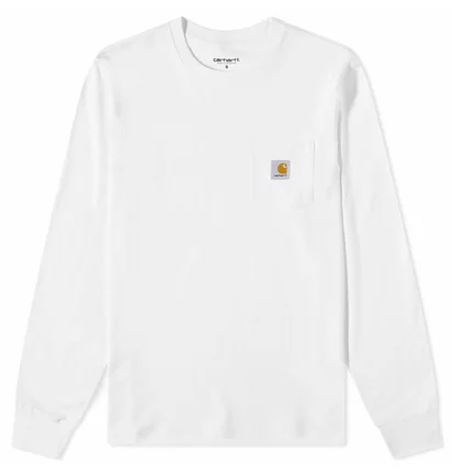 Лонгслив мужской Carhartt Long Sleeve Pocket Tee White I030437-02XX