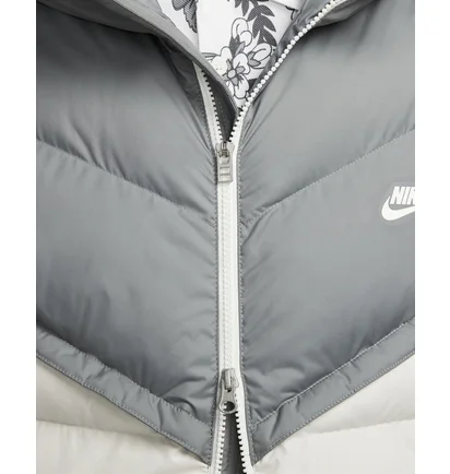 Куртка чоловіча Nike M Nk Sf Wr Pl-Fld Hd Jkt Grey/White Dr9605-084