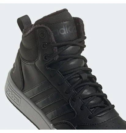 Кроссовки женские Adidas Hoops 3.0 Mid Lifestyle Basketball Classic Fur Lining Winterized Shoes Black GW6434