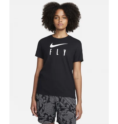 Футболка женская Nike Swoosh Fly Dri-Fit Graphic T-Shirt Black FQ6606-010
