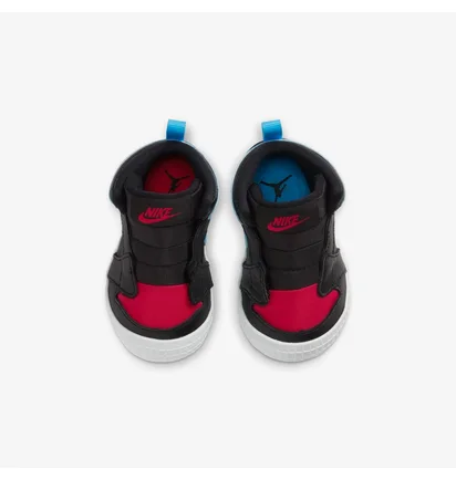 Кроссовки детские Air Jordan 1 Crib Bootienc To Chi Leather Black/Blue At3745-046