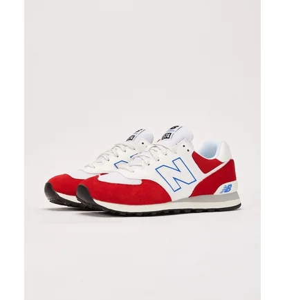 Кросівки чоловічі New Balance 574 White/Red U574EW2