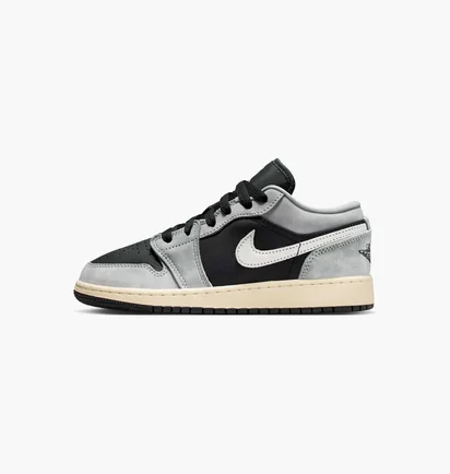 Кроссовки детские Air Jordan 1 Low Se Grey/Black HQ2021-012