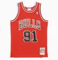 Майка мужская Mitchell & Ness Nba Swingman Chicago Bulls 97 Dennis Rodman Jersey Red SMJYGS18154-CBUSCAR97DRD