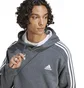 Худи мужское Adidas Essentials 3-Stripes Grey IJ6475