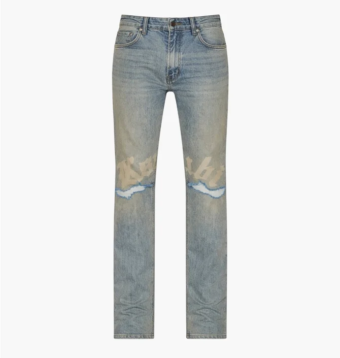 Джинси чоловічі Ksubi Chitch Stature Blue Trashed Idols Light Blue MSP26DJ012