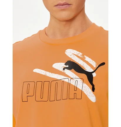 Футболка мужская Puma Ess+ Logo Orange 678988-46