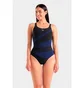 Купальник женский Arena Isabella Swimsuit Wing Back C Black/Blue 010814-570