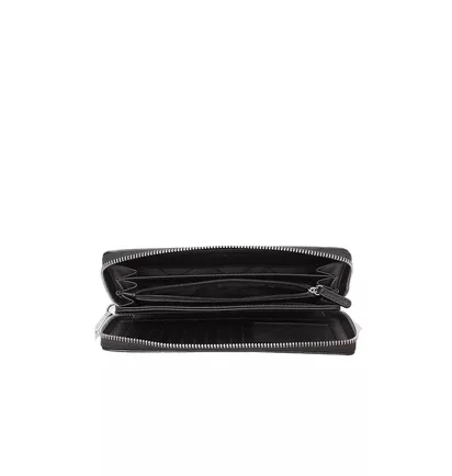 Гаманець жіночий Michael Kors Jet Set Travel Monogram Continental Leather Wallet Black 35H8STVT3B-BLACK-66206